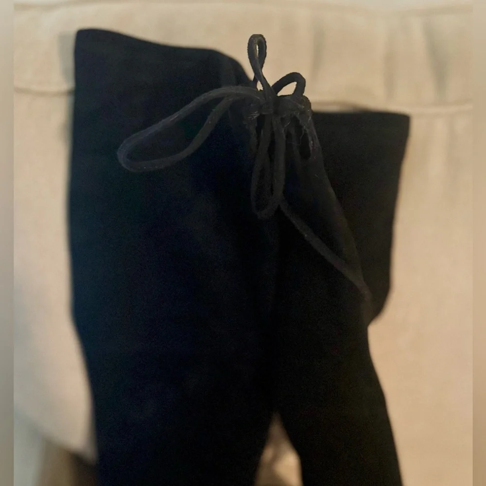 Kaitlyn Pan Black Over-the-Knee Suede Boots | 7.5M